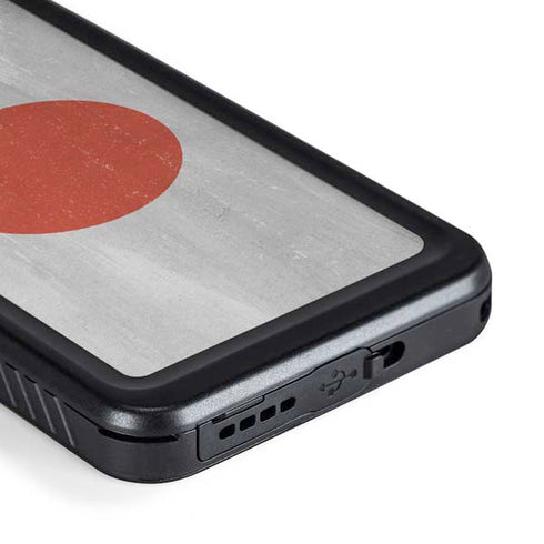 Japanese Flag Distressed Galaxy S23 Waterproof Case